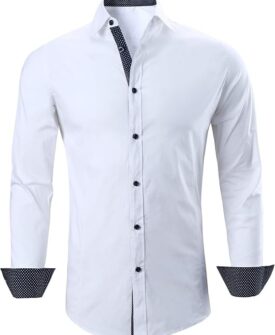 these men's dress shirts are made from cotton blend material