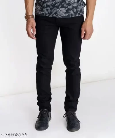 Alpha trion jet black men’s jeans