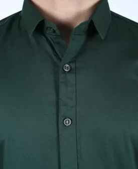 stylish royal green & teal men's premium cotton casual full sleeve
