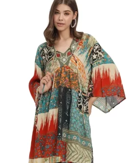 floral printed tunic blouse summer fit and flare casual stylish longline top