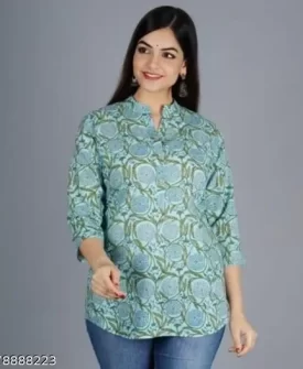 sky blue colour printed georgette dress
