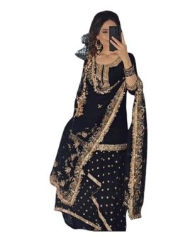 NITUFAB WOMEN'S Chiffon Stiched Suit (SF251153-2XL SIZE Multicolor XX-Large)