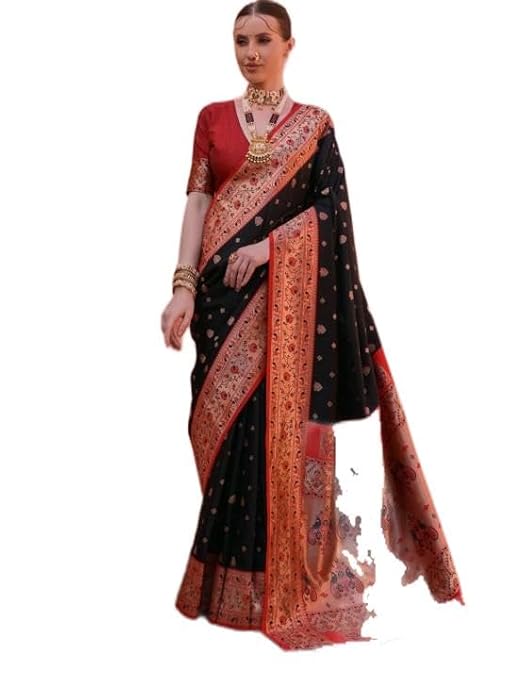 Women Design Zari Silk Paithani Saree | Traditional Indian Saree - Image 2