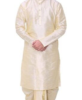 Om Shubh Mangalam Men's Dupion Silk Fancy Dhoti Kurta Set