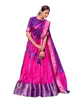 VALLABH ENTERPRISE Women's Lehenga Choli Fancy Fabric Beautiful Lace Border Heavy Dupatta Design